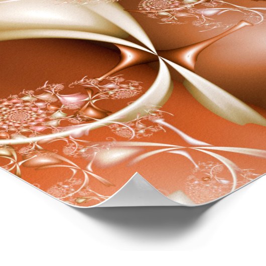 Perziken en roomspiraal poster (Hoek)