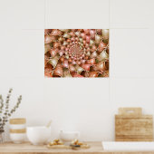 Perziken en roomspiraal poster (Keuken)