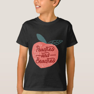 Perziken en stranden Zoete fruitperzik T-shirt