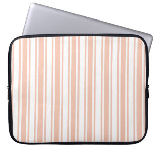 Perziken en witte snoepjes strepen laptop sleeve