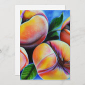 perziken feestdagenkaart (Voorkant / Achterkant)