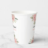 Perziken florale baby shower papieren bekers (Rechts)