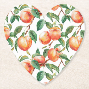 Perziken Fruit Kartonnen Onderzetters
