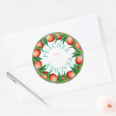 Perziken fruittaart vulling jam inblikken label (Envelop)