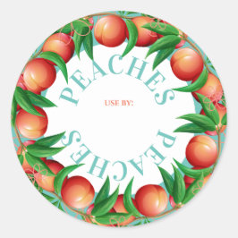 Perziken fruittaart vulling jam inblikken label