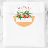 Perziken fruittaart vulling jam inblikken label (Tas)