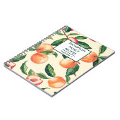 Perziken gepersonaliseerd recept notitieboek (Linkerzijde)