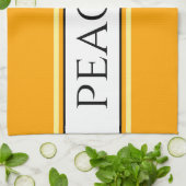 PERZIKEN Heldere  Goudgeel Witte Strepen Theedoek (Gevouwen)