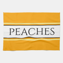 PERZIKEN Heldere  Goudgeel Witte Strepen Theedoek