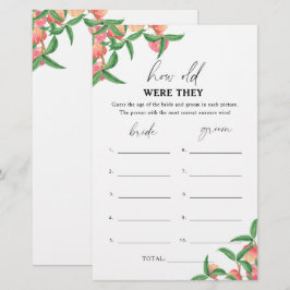 Perziken - Hoe oud waren ze bruidsspel