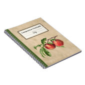  Perziken Illustratie Gepersonaliseerde Comp Notitieboek (Rechterzijde)