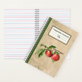  Perziken Illustratie Gepersonaliseerde Comp Notitieboek (Binnen)