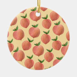 Perziken Keramisch Ornament