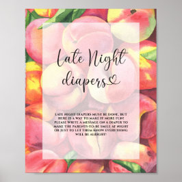 Perziken - Late nacht luiers spel Poster