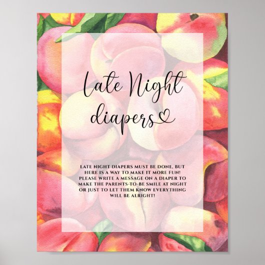 Perziken - Late night luierspel Poster (Voorkant)