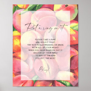 Perziken - lente zet een ring op het spel poster