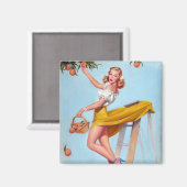 Perziken omhoog magneet (Voorkant / Achterkant)