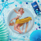 Perziken omhoog papieren bordje (Feest)