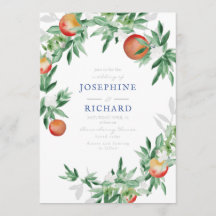 Perziken, ontwerp van de waterverf, voor bruiloft 