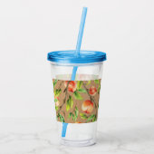 Perziken op de boom acryl drinkbeker (Achterkant)