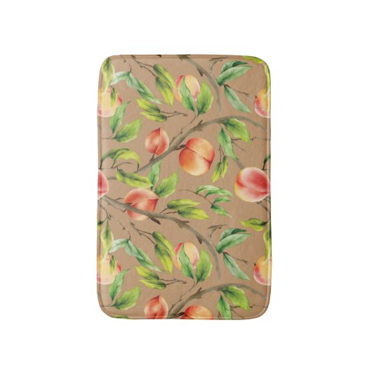 Perziken op de boom badmat (Voorkant Verticaal)