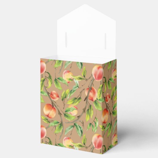 Perziken op de boom bedankdoosjes (Geopend)