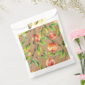 Perziken op de boom bedankzakje (Gezegeld)