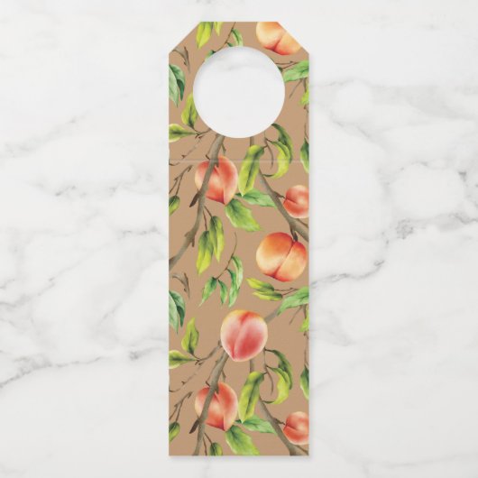 Perziken op de boom flessenhanger (Voorkant)