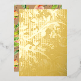 Perziken op de boom folie uitnodiging