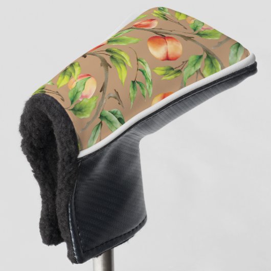 Perziken op de boom golfheadcover (3/4 voorkant)