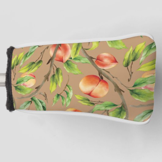 Perziken op de boom golfheadcover (Voorkant)