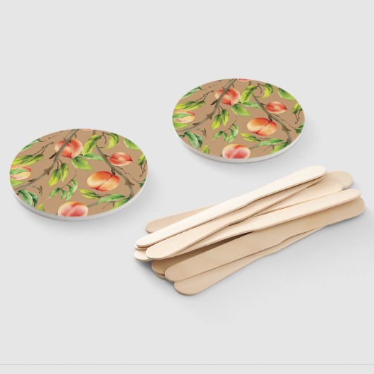 Perziken op de boom handwaaier (Niet-gemonteerd)