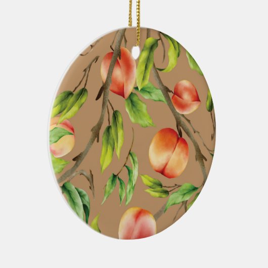 Perziken op de boom keramisch ornament (Rechts)