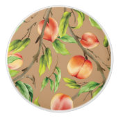 Perziken op de boom keramische knop (Voorkant)