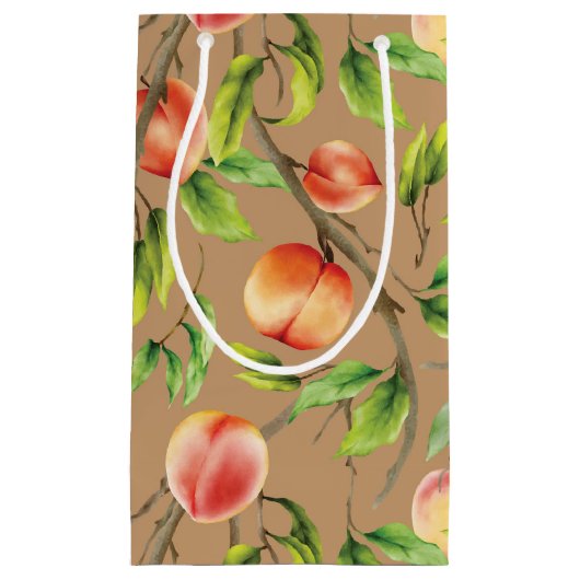 Perziken op de boom klein cadeauzakje (Voorkant)