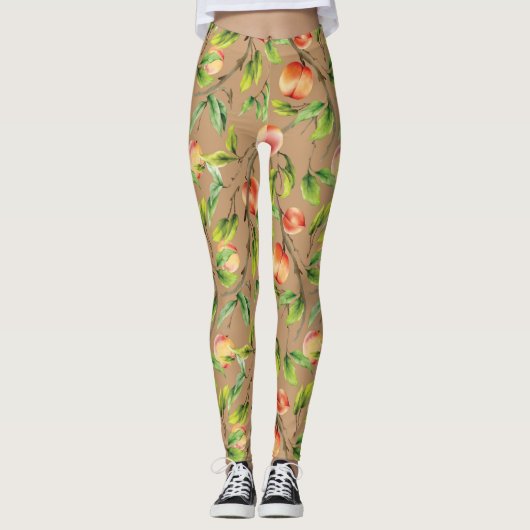 Perziken op de boom leggings (Voorkant)