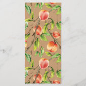 Perziken op de boom menu (Achterkant)