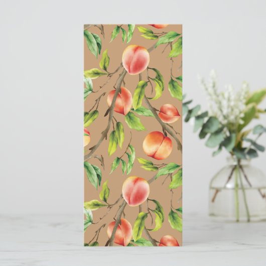 Perziken op de boom menu (Staand voorkant)