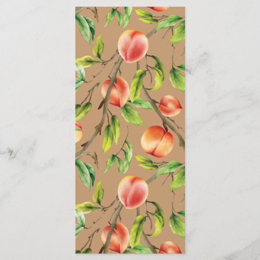 Perziken op de boom menu (Voorkant)