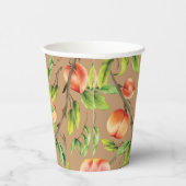 Perziken op de boom papieren bekers (Rechts)