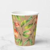 Perziken op de boom papieren bekers (Voorkant)