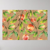 Perziken op de boom poster (Voorkant)