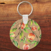 Perziken op de boom sleutelhanger (Achterkant)