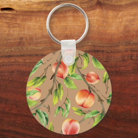 Perziken op de boom sleutelhanger (Voorkant)