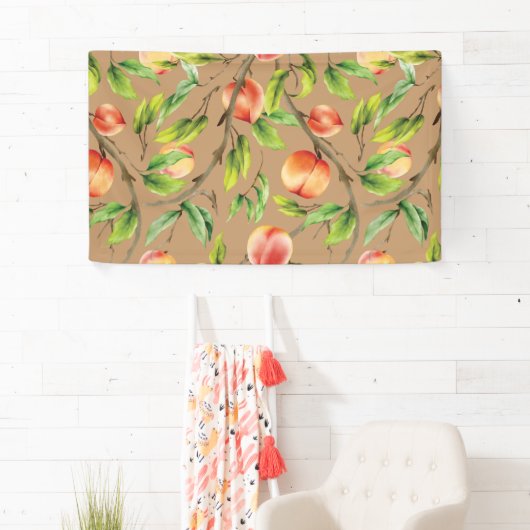 Perziken op de boom spandoek (Insitu)