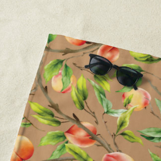 Perziken op de boom strandlaken