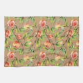 Perziken op de boom theedoek (Horizontaal)