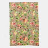 Perziken op de boom theedoek (Verticaal)