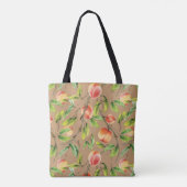 Perziken op de boom tote bag (Achterkant)