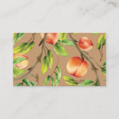 Perziken op de boom visitekaartje (Voorkant)